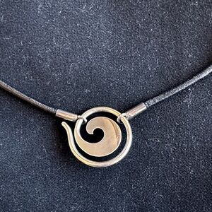 Carl Grundy Maui Wave Spiral Pendant Necklace
